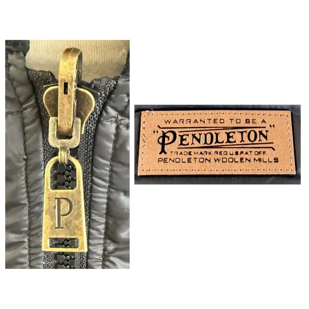 Pendleton Black Puff Jacket with Patterned Interior